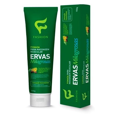 Pomada para Massagem Muscular Ervas Milagrosas 150g Fashion Cosmeticos
