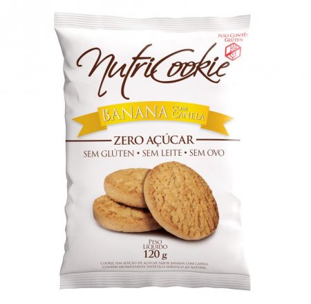 Cookie Banana com Canela Zero Açúcar e Glúten Nutripleno 120g