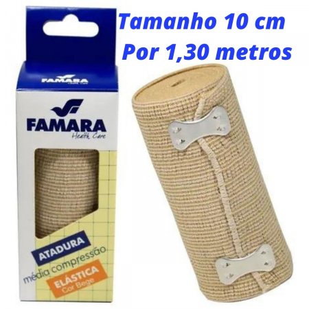 Kit 2 UN Compressas  Bandagem atadura Elástica 10cm 2,60cm