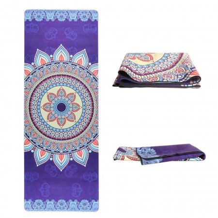 Tapete Yoga Dobrável Viagem Mandala Harmonia - Aveludado 1,5mm
