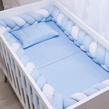 Trança de Malha Baby Joy Essence - Branco com Azul