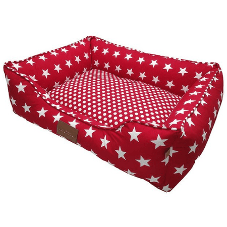Cama Star Vermelha Para Cães e Gatos Fabrica Pet M