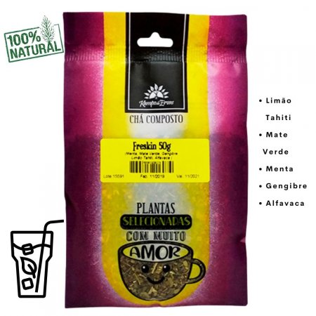 Freskin Chá Refrescante Disposição Energia 100% Natural 50g