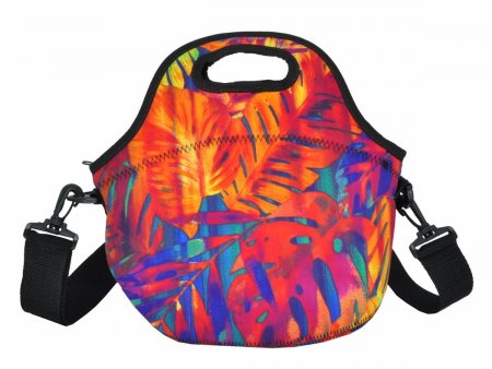 Lancheira Bolsa Térmica Marmita Fitness Neoprene Folhas