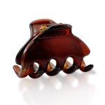 Prendedor Piranha Médio Francesa Tartaruga  4,5x3,5cm