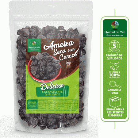 Ameixa Seca Sem Caroço Macia E Saborosa Top - 500g