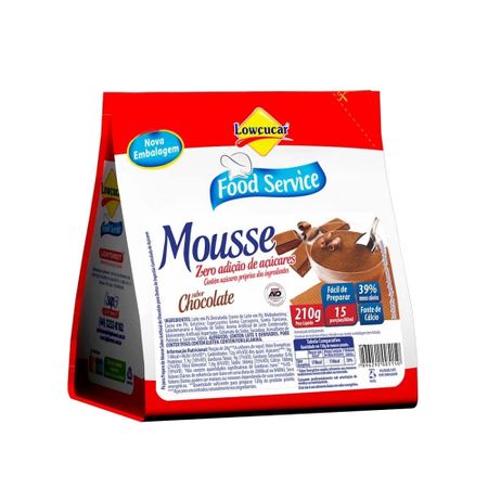 Mousse Lowçucar Zero Açucares Sabor Chocolate 210g