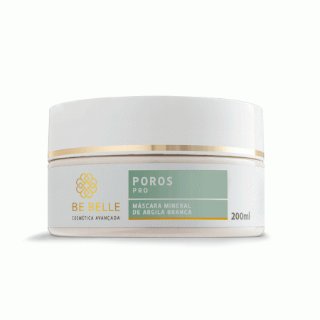 MÁSCARA MINERAL DE ARGILA BRANCA POROS - 200ML