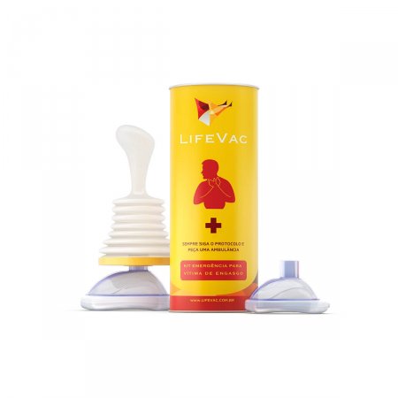 Dispositivo para Primeiros Socorros de Desengasgamento LifeVac com 1 unidade