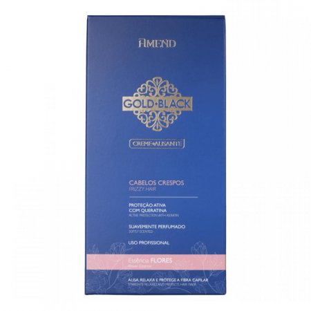 Creme Alisante Gold Black Flores 80G
