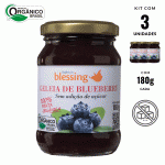 Geleia Blueberry Mirtilo Orgânica sem açúcar Blessing 3potes