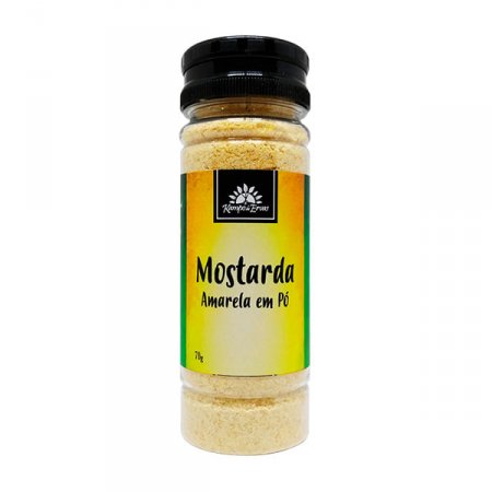 Mostarda Amarela em pó 100% Natural Kampo Ervas 3und 70g cad