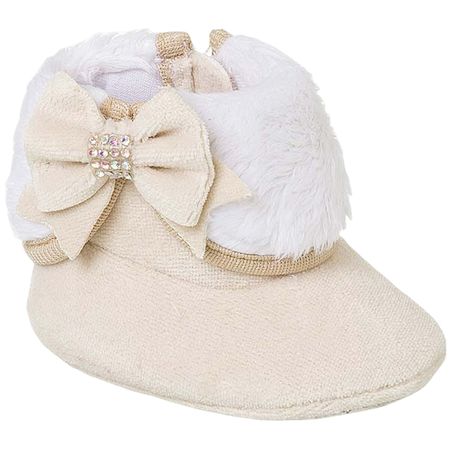Bota para bebê em plush Bege - Keto Baby KB4029-21 BOTA BEBE BEGE-14