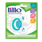 Chupeta de Silicone Lillo Divertida Tamanho 2 Cor Azul