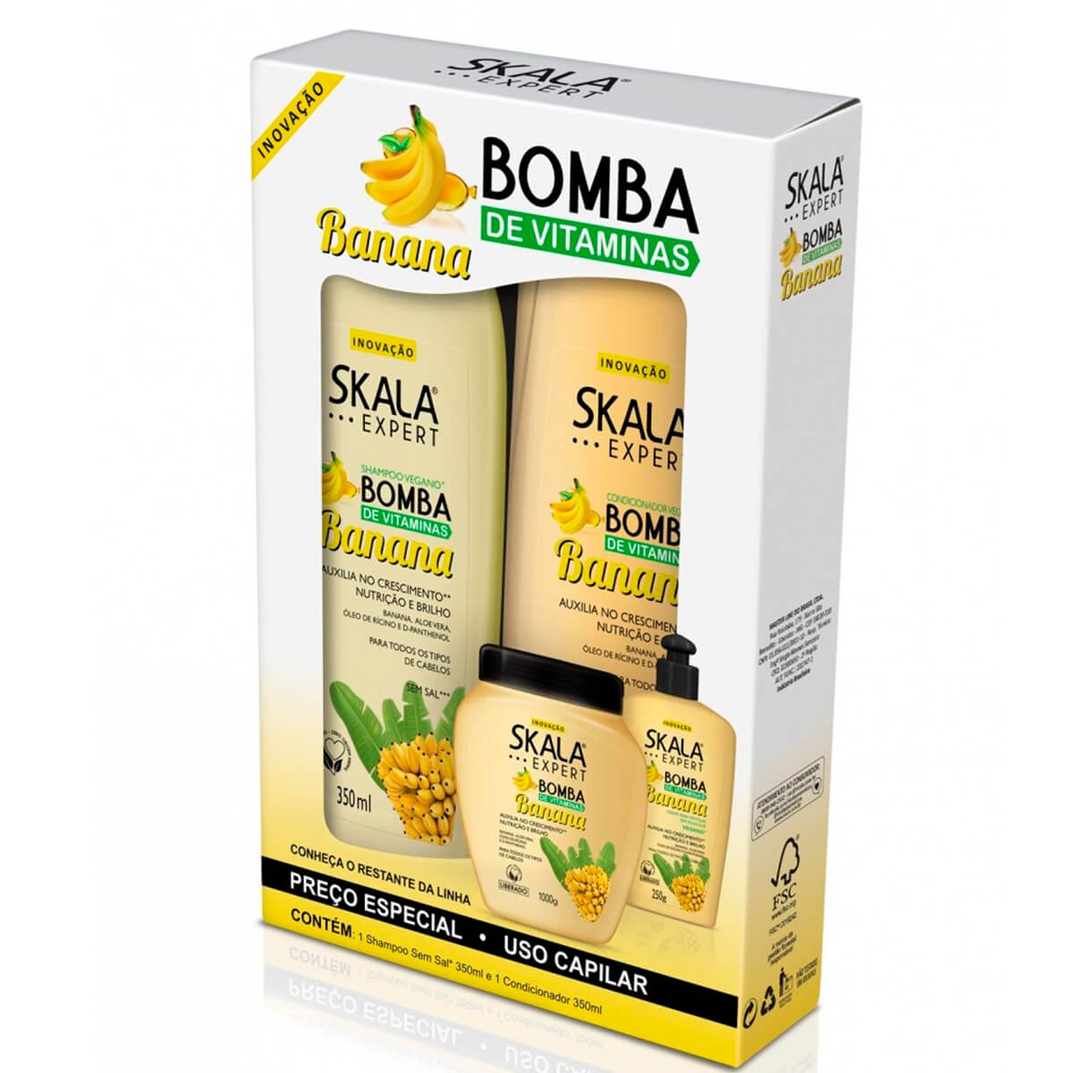 Kit Shampoo + Condicionador Skala Expert Bomba de Vitaminas com Banana