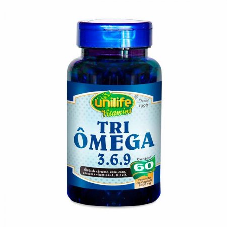 Vitaminas Tri Ômega 3 6 9 Unilife 60 Cápsulas De 1000mg