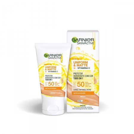 Hidratante Facial Garnier SkinActive Uniform&Matte FPS50 Média com 40g