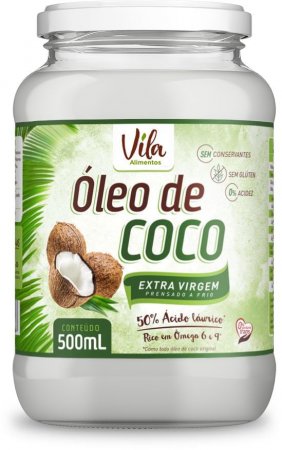 Óleo de Coco Extra Virgem 500ml - Vila Alimentos