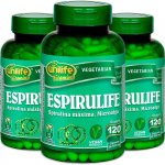 Kit - 3 Spirulina 500mg Espirulife Unilife 120 cápsulas
