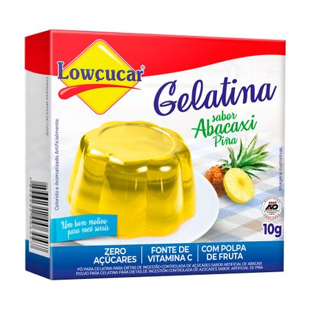 Gelatina Lowçucar Sabor Abacaxi 10g