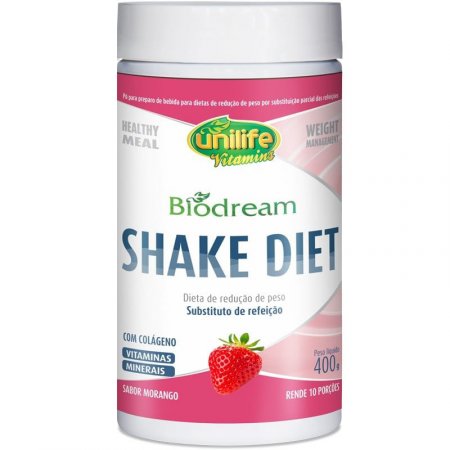 Shake Diet Biodream 400g Sabor Morango Unilife
