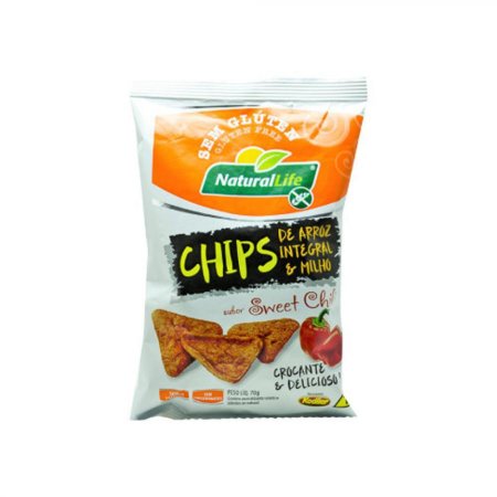 Chips Arroz Integral E Milho Sweet Chili Sem Glúten 70g Kodilar