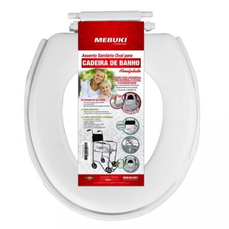 Assento Sanitário Almofadado Fechado Cadeira Banho Mebuki