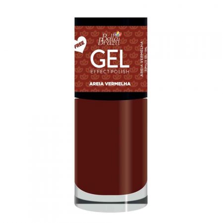 Esmalte Gel Areia Vermelha Bella Brazil 9Ml