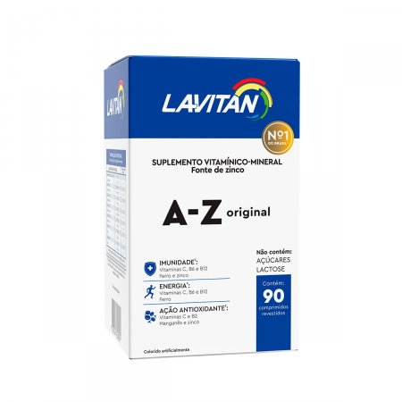 Suplemento Vitamínico Lavitan A-Z Homem com 90 comprimidos