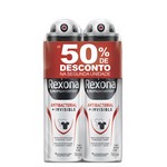 Kit Desodorante Aerosol Rexona Men Antibacterial + Invisible