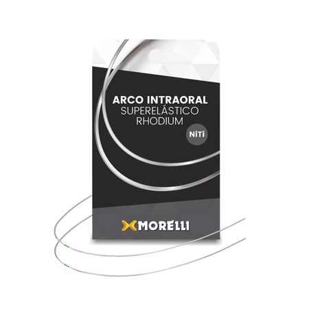 50.70.138 Arco Intraoral Rhodium Super elástico Médio Niti Redondo 0,45mm (.018") - Morelli