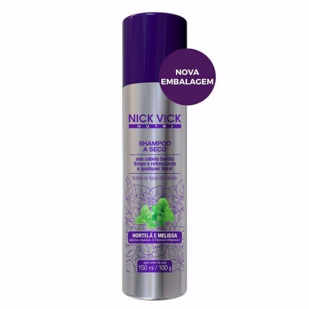 SHAMPOO A SECO HORTELÃ E MELISSA NICK VICK NUTRI 150ML