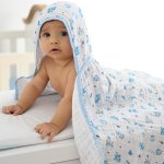 Toalha Soft com Capuz de Centro Animais Azul Fisher-Price