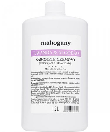 Sabonete Líquido Mahogany Refil Lavanda & Algodão 1,2 L