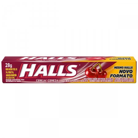 Bala Halls Sabor Cereja com 28g