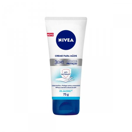 Creme para as Mãos Nivea 3 em 1 Ação Antibacteriana com 75g