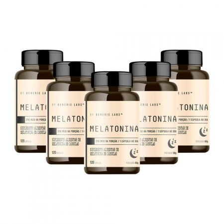 5 x Melatonina (120 cápsulas) - Generic Labs