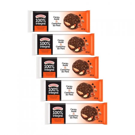 Kit Semanal Cookie 100% Int Cacau,Avelã,Cast 60G