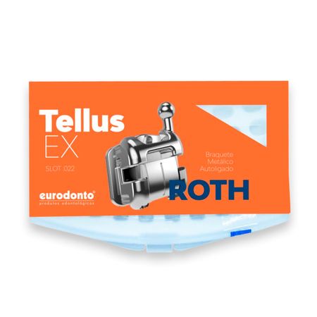 Bráquete Conjunto Roth Tellus Ex com Gancho Caninos Pré-Molares - Eurodonto