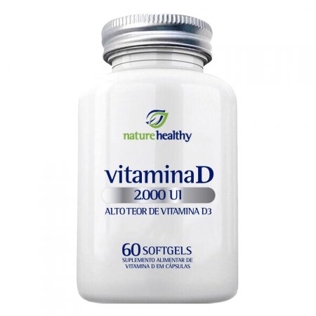 Vitamina D3 2000ui com 60 cáps Nature Healthy