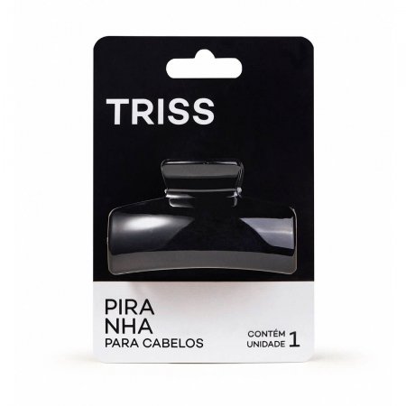Piranha para Cabelo Triss Tamanho Grande Cor Preta com 1 unidade