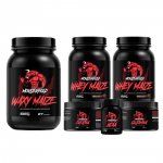 2x Whey (900g) + Waxy (800g) + Crea + gluta (100g) + BCAA  - Chocolate