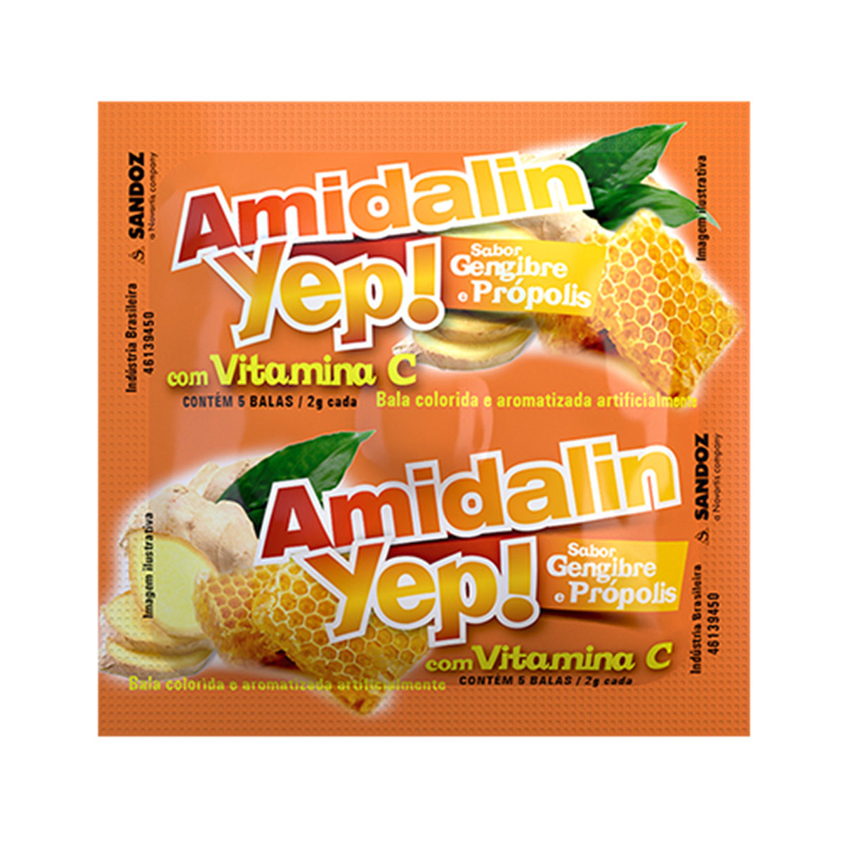 Bala Amidalin Yep Sabor Gengibre
