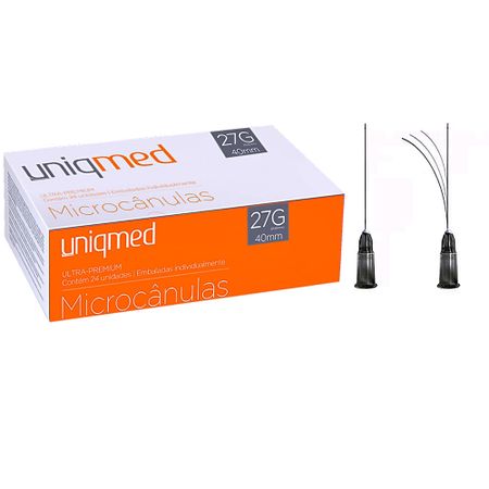 Microcânula 27G X 40Mm Ultra-Premium Uniqmed