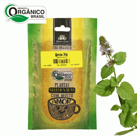 Menta Piperita Chá Orgânico 100% Folhas Kampo de Ervas 30 gr