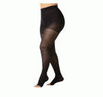 Meia Calça Feminina Attiva Alta Compressão Preta 20-30mmHg Aberta Preta - M