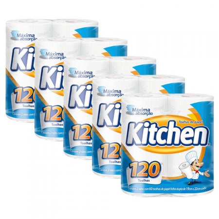 Papel Toalha Folha Dupla Kitchen 600 Folhas