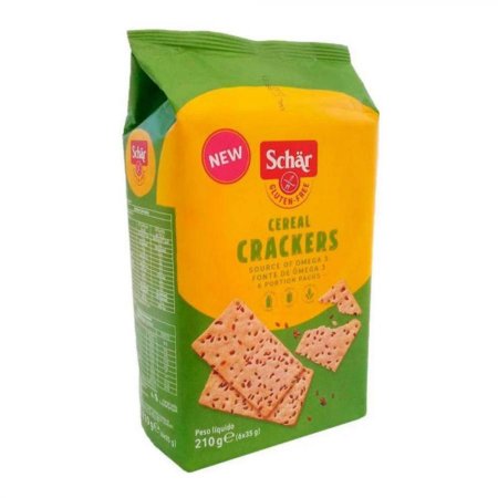 Biscoitos de cereais crackers sem gluten e sem lactose 210g