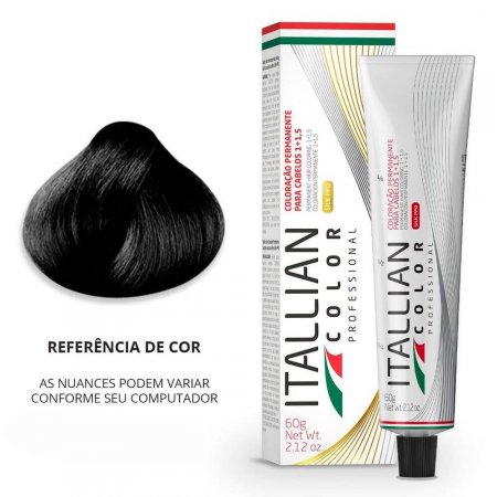 Coloração 10 Preto Itallian 60G