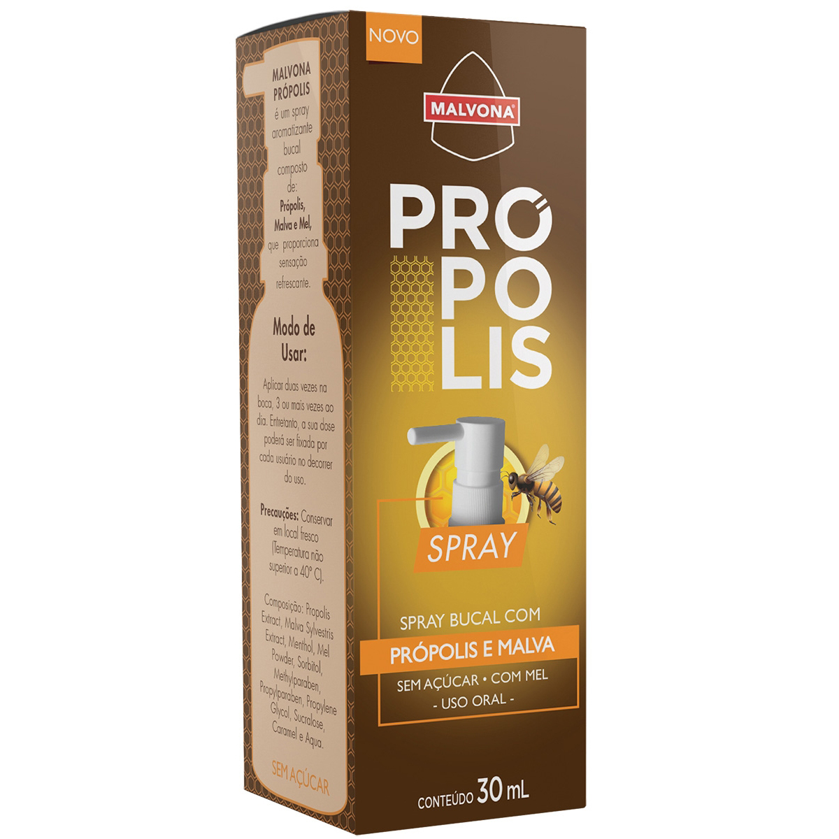 Malvona Spray Própolis 30ml Daudt MALVONA PROPOLIS SPRAY 30ML MEGALABS